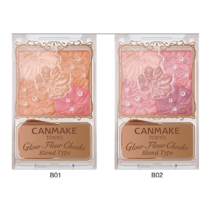 Canmake Glow Fleur Cheeks Blend Type B01 Cotton Coral