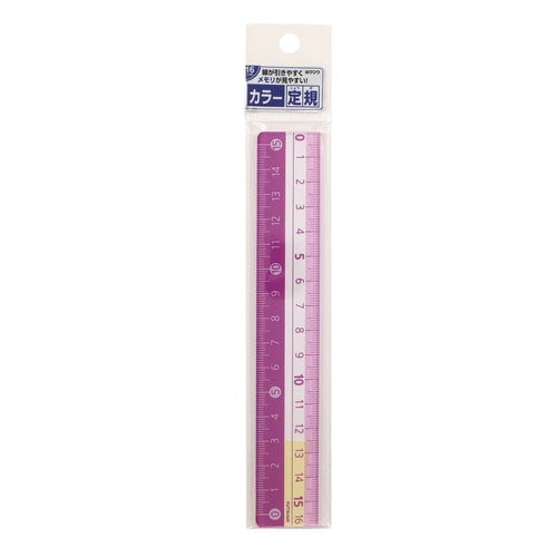 Ruler (Non-Slip/16cm/0.2x16x2.5cm/Kutsuwa/SMCol(s): Purple)