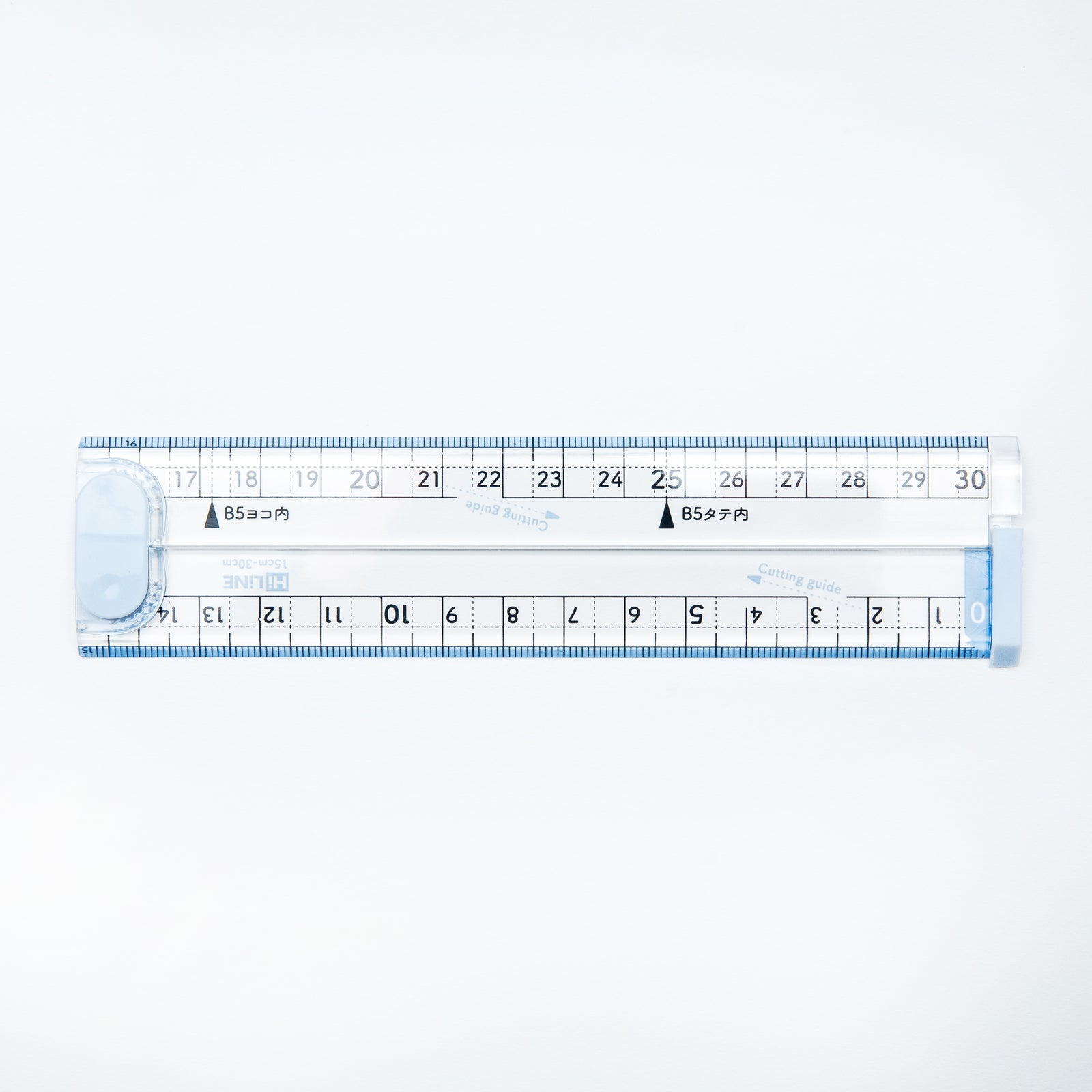 Kutsuwa Foldable Paper Cutting Ruler - Blue