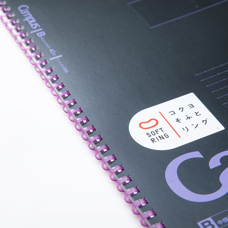 Ruled Notebook (6mm Line/Dotted Grid/Soft Spiral/Perforated/Semi B5/17.9x25.2cm)