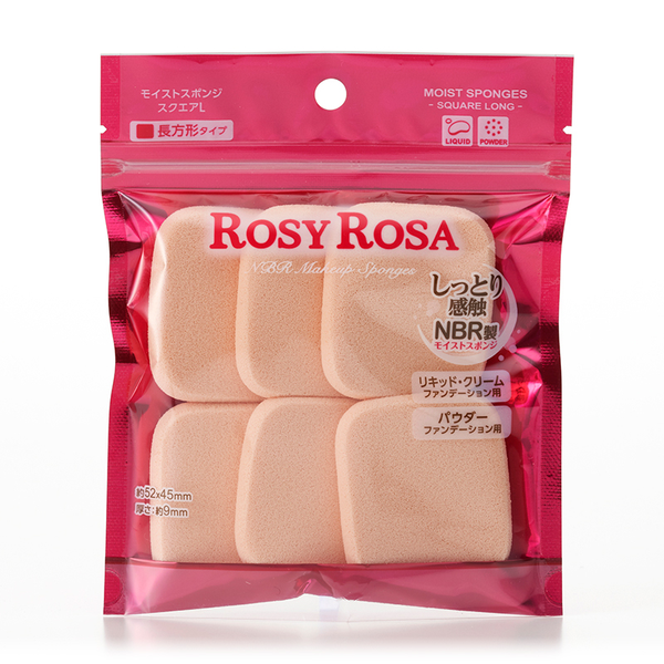 ROSY ROSA Moist Sponge 6P Square L