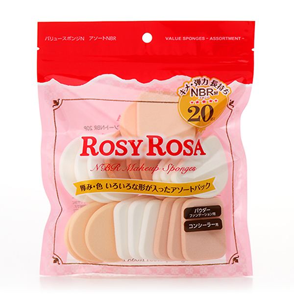 Rosy Rosa Value Sponge NBR Assortment 20pcs