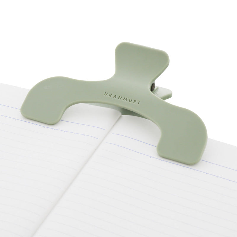 Page Holder (Clear/4x12x7.6cm/Sun Star/Ukanmuri Clip/SMCol(s): Dusty Green)