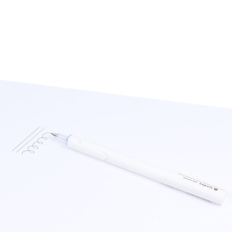 Ballpoint Pen (Pull Pen Tip to Extend Ballpoint Tip/Ballpoint Size: 0.5mm/Black/Sun-Star/Topull B/SMCol(s): White)