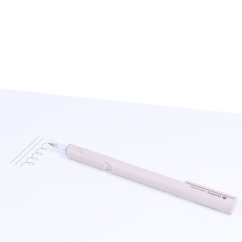 Ballpoint Pen (Pull Pen Tip to Extend Ballpoint Tip/Ballpoint Size: 0.5mm/Black/Sun-Star/Topull B/SMCol(s): Beige)