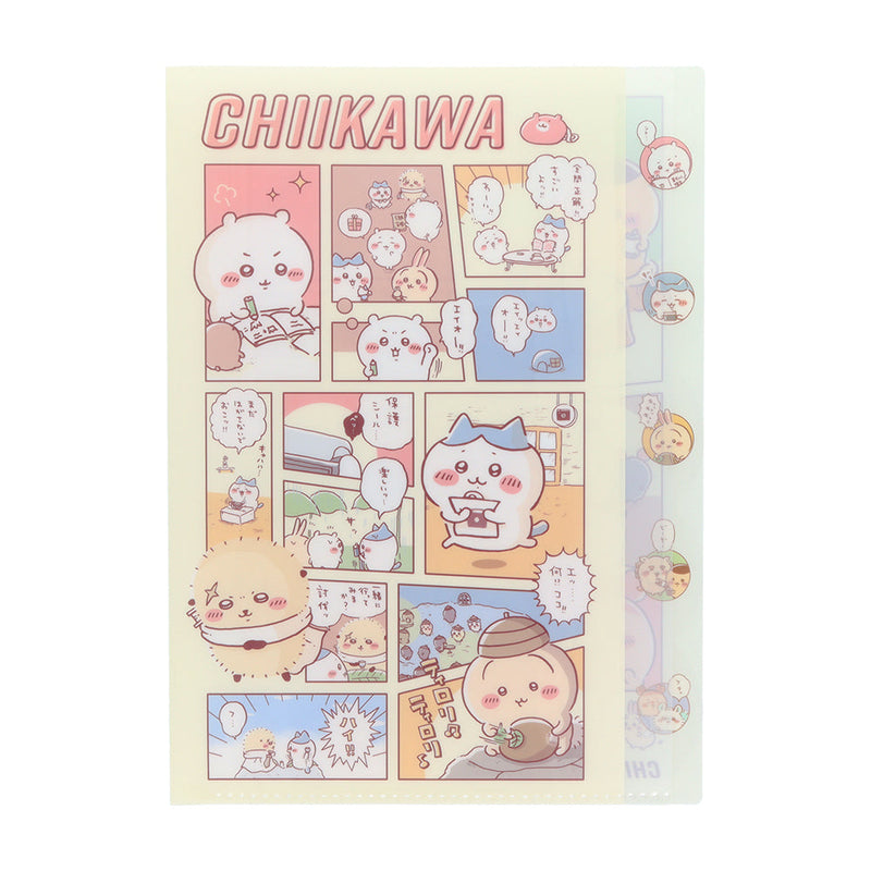 Sun-Star Chiikawa Die-Cut 5 Pocket File Folder