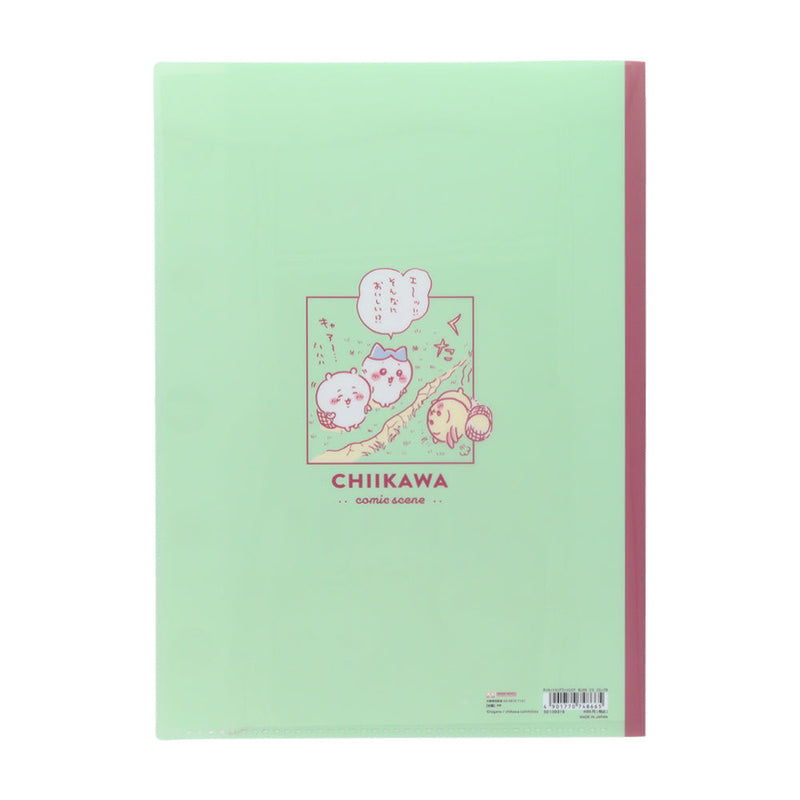 Sun-Star Chiikawa Die-Cut 5 Pocket File Folder