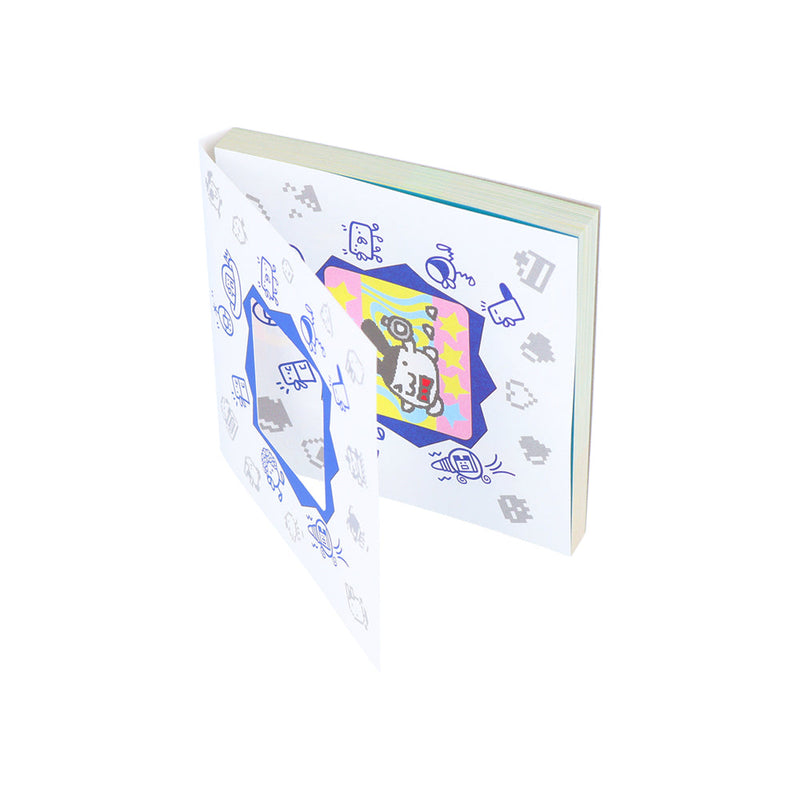 Memo Pad (Cover With Window/4 Designs/Tamagotchi/8.2x8.2cm (84 Sheets)/Sun Star/SMCol(s): White,Purple)