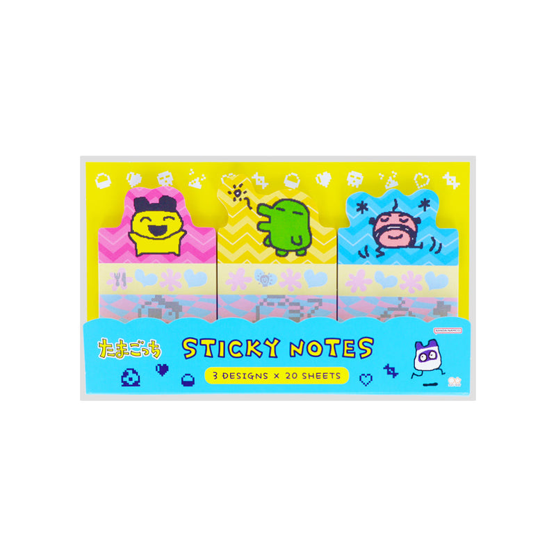 Sticky Notes (Die-Cut/3 Designs/Tamagotchi/60 Sheets/Sun Star/SMCol(s): Pink,Yellow,Blue)