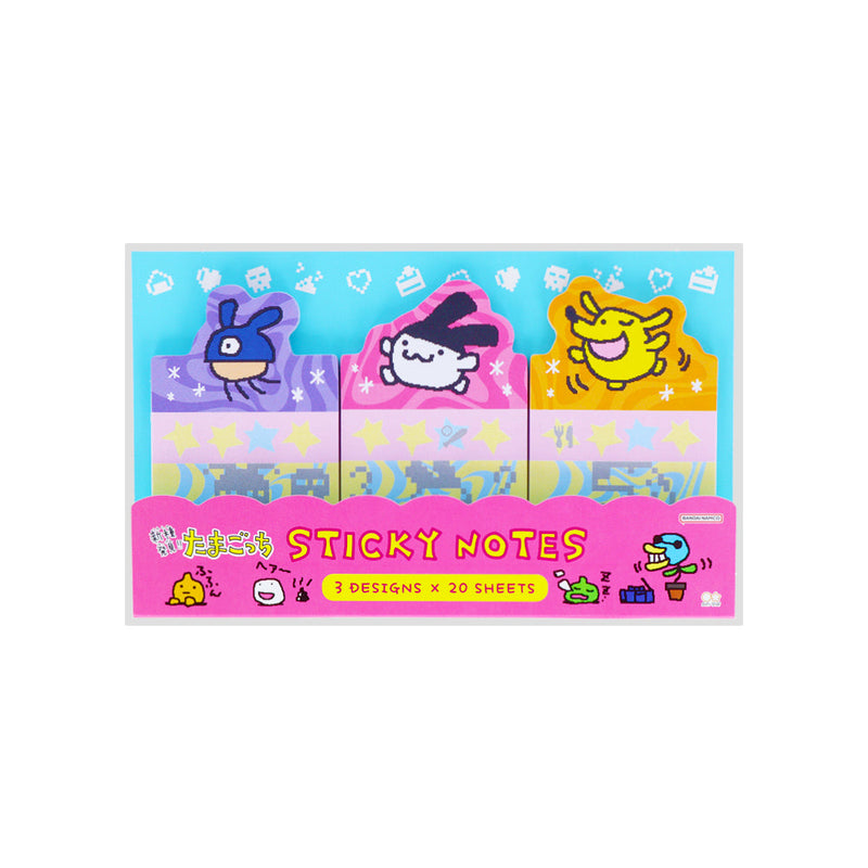 Sticky Notes (Die-Cut/3 Designs/Tamagotchi/60 Sheets/Sun Star/SMCol(s): Purple,Pink,Orange)