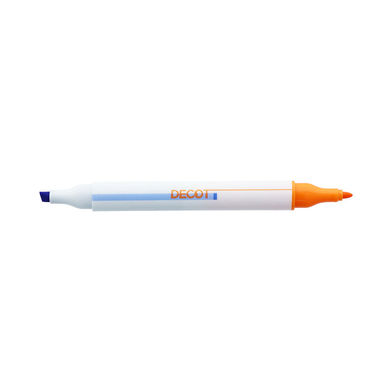 Sun Star DECOT Sky Blue,Orange With Clip Can Use Bullet Tip to Write on Top of Chisel Tip Dual-Ended: Chisel Tip & Bullet Tip Marker 