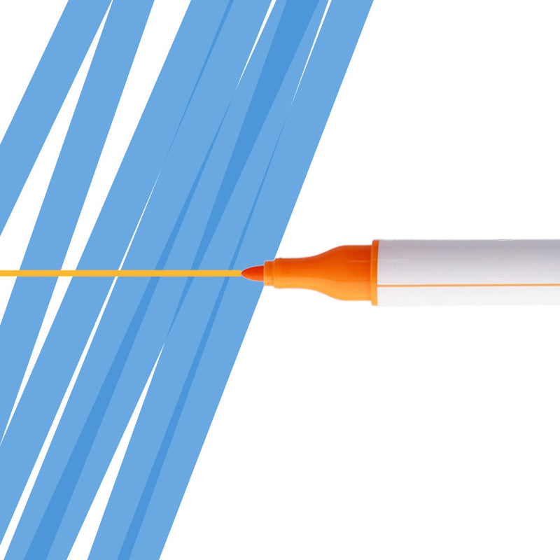 Sun Star DECOT Sky Blue,Orange With Clip Can Use Bullet Tip to Write on Top of Chisel Tip Dual-Ended: Chisel Tip & Bullet Tip Marker 