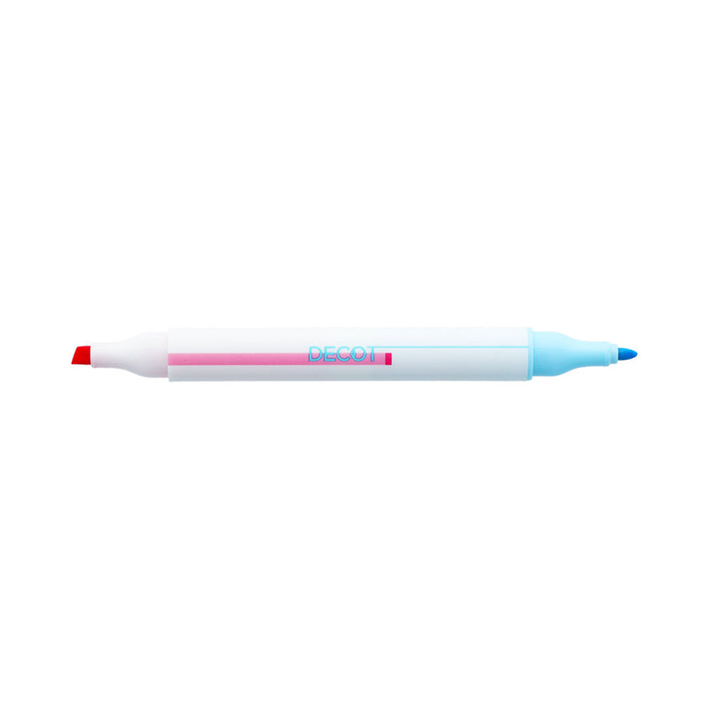 Sun Star DECOT Cherry,Light Blue With Clip Can Use Bullet Tip to Write on Top of Chisel Tip Dual-Ended: Chisel Tip & Bullet Tip Marker 