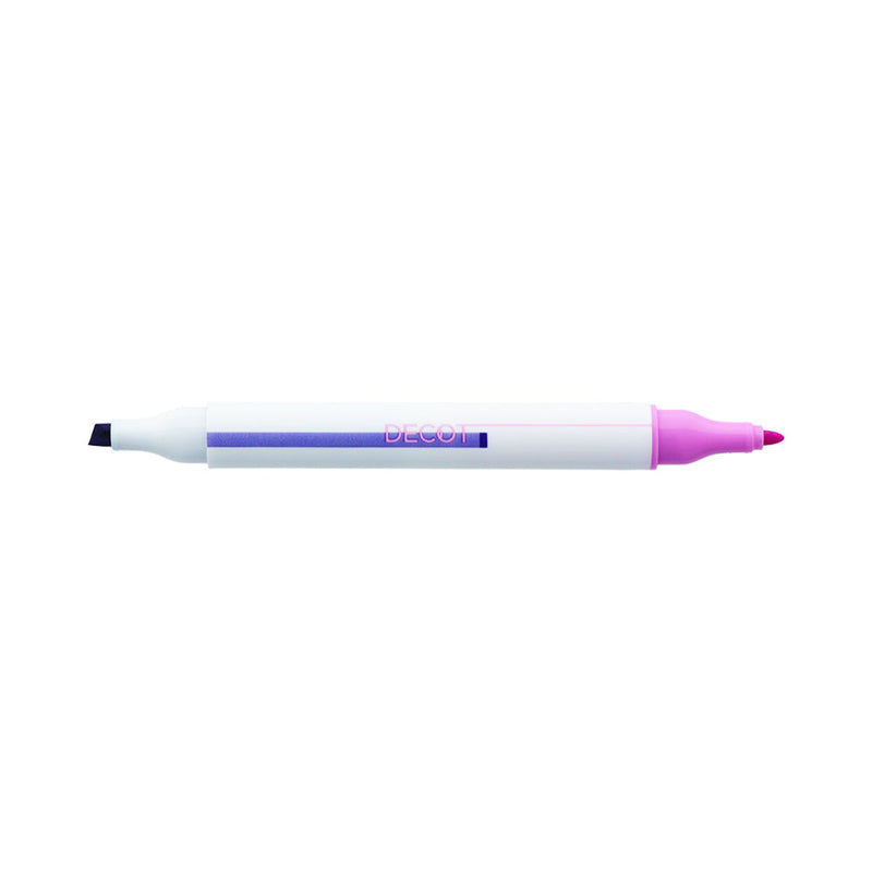 Sun Star DECOT Blue,Violet With Clip Can Use Bullet Tip to Write on Top of Chisel Tip Dual-Ended: Chisel Tip & Bullet Tip Marker 