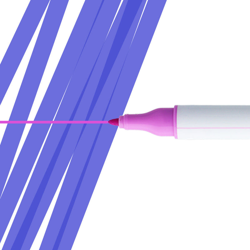 Sun Star DECOT Blue,Violet With Clip Can Use Bullet Tip to Write on Top of Chisel Tip Dual-Ended: Chisel Tip & Bullet Tip Marker 