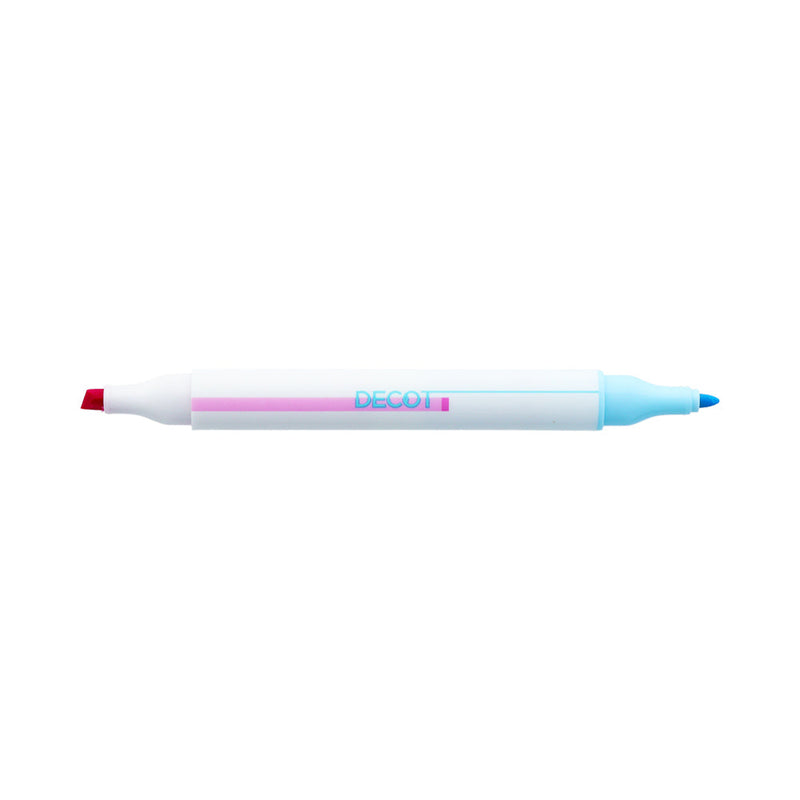 Sun Star DECOT Pink,Light Blue With Clip Can Use Bullet Tip to Write on Top of Chisel Tip Dual-Ended: Chisel Tip & Bullet Tip Marker 