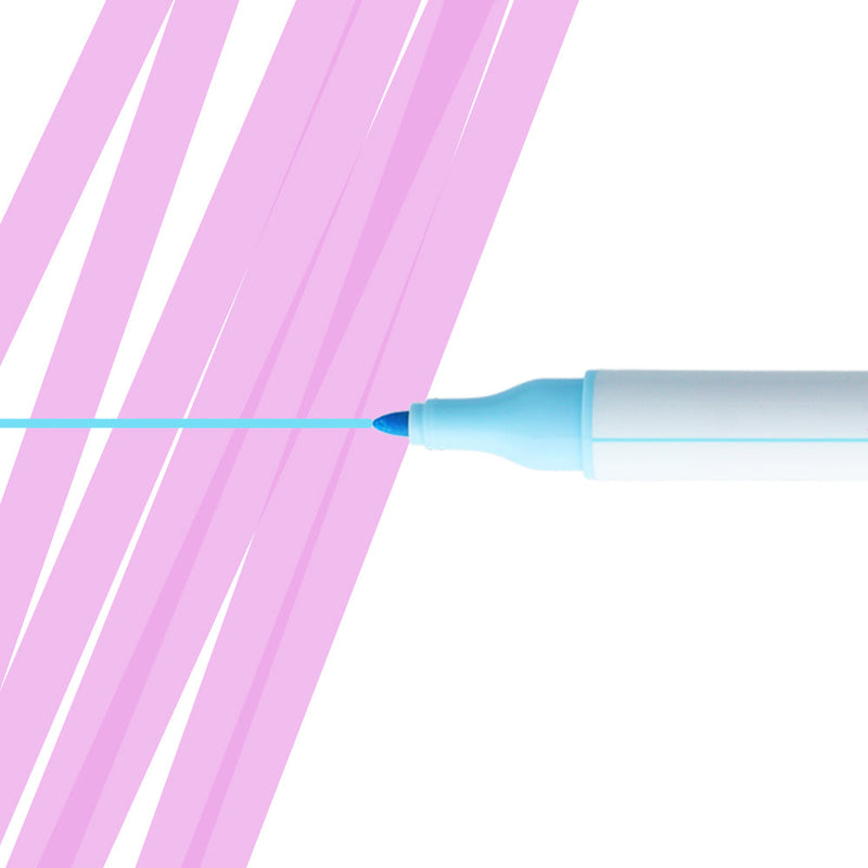 Sun Star DECOT Pink,Light Blue With Clip Can Use Bullet Tip to Write on Top of Chisel Tip Dual-Ended: Chisel Tip & Bullet Tip Marker 