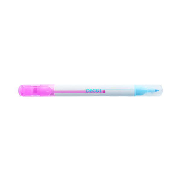 Sun Star DECOT Pink,Light Blue With Clip Can Use Bullet Tip to Write on Top of Chisel Tip Dual-Ended: Chisel Tip & Bullet Tip Marker 