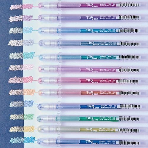 Sakura Craypas Ballsign Tiara Topaz Yellow Birthstone Colours 1mm Water-Based Ballpoint Pen 