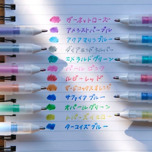 Sakura Craypas Ballsign Tiara Topaz Yellow Birthstone Colours 1mm Water-Based Ballpoint Pen 