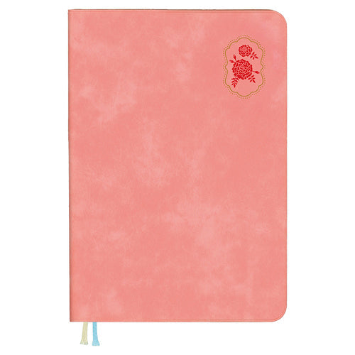 2025 Planner (With PVC Cover/For Project or Family Schedule Planning/Flower Brooch/A6/10.5x14.8cm (160 Pages)/Daigo/MILL Management BROOCH/SMCol(s): Pink)