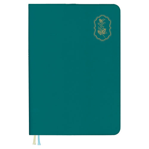 2025 Planner (With PVC Cover/For Project or Family Schedule Planning/Flower Brooch/A6/10.5x14.8cm (160 Pages)/Daigo/MILL Management BROOCH/SMCol(s): Green)