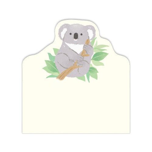 NB ZOOm in Animals 80 Sheets Koala 1 Die-Cut Design 2 Designs Memo Pad 