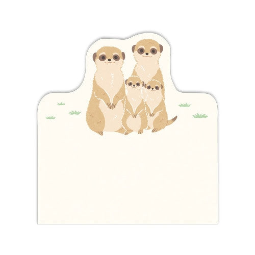 NB ZOOm in Animals 80 Sheets Meerkat 1 Die-Cut Design 2 Designs Memo Pad 