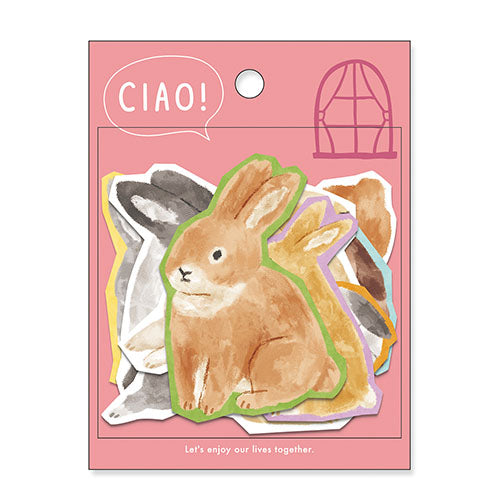 Mindwave Ciao Rabbit 10 Designs Die-Cut Stickers