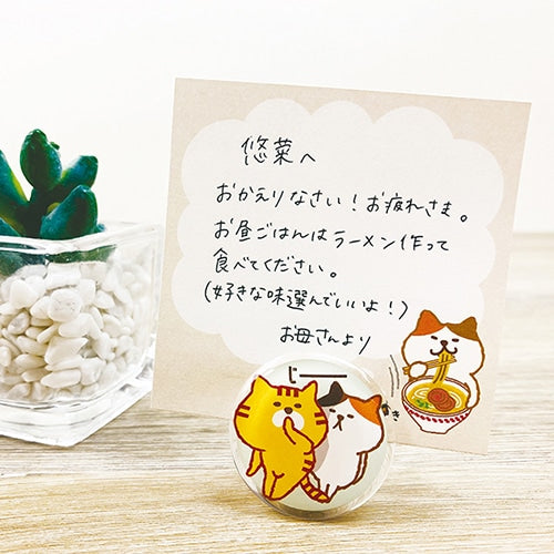 Pine Book 2pcs Cats 360rotation 2-Way Clear Acrylic Clips 