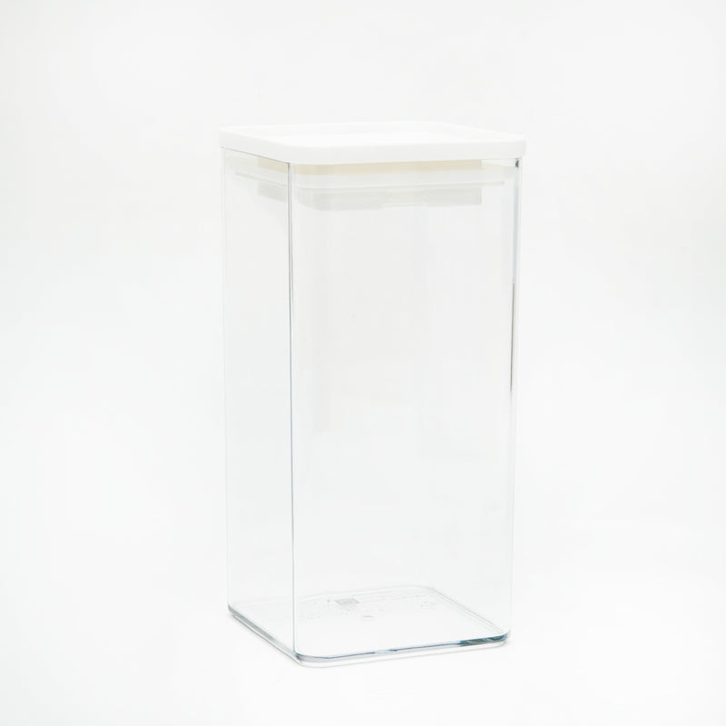 Food Storage Container (PP/Stackable/With Compartment for Moisture Absorber/For Dry Food/1500mL/10x10x20.2cm/Kokubo/HAUS/SMCol(s): White,Clear)