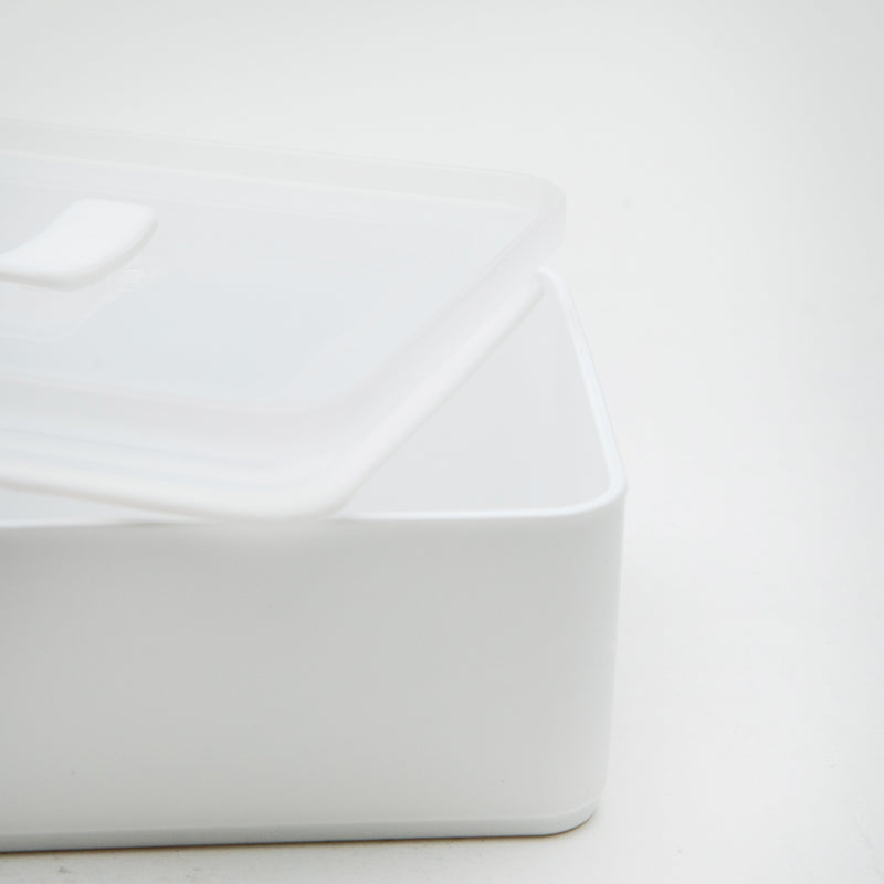 Food Container (PP/With Air Valve/Microwave & Dishwasher Safe/Temperture Resistance: -20? to 140?/Stackable/440mL/12x10x5.5cm/Kokubo/HAUS/SMCol(s): White)