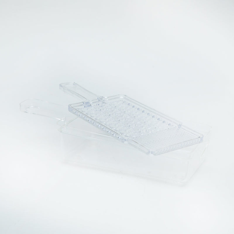 Grater (PS/With Handle/Slide to Squeeze Out Juice/Non-Slip/Temperture Resistance: -20? to 60?/25.2x9.5x5.5cm/Kokubo/SMCol(s): Clear)