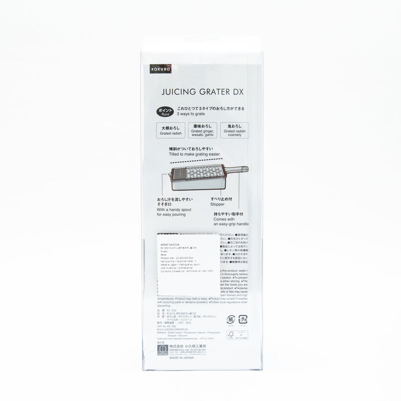 Grater (PS/With Handle/Slide to Squeeze Out Juice/Non-Slip/Temperture Resistance: -20? to 60?/25.2x9.5x5.5cm/Kokubo/SMCol(s): Clear)