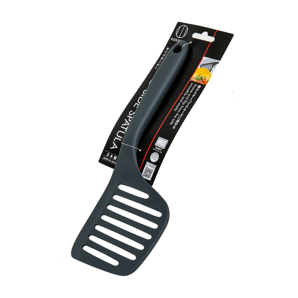 Slotted Spatula (Nylon/Side/Dishwasher Safe/2x9.5x26.5cm/Kokubo/Chef's/SMCol(s): Black)