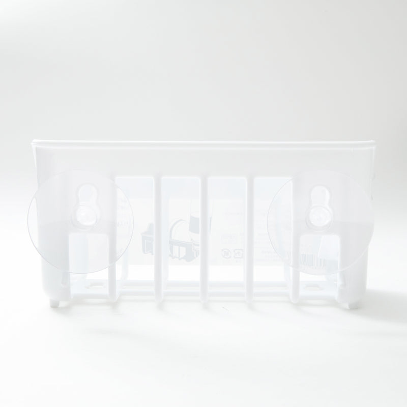 Storage Holder (PP,PVC/With Suction Cups/For Sponge/8.8x7.5x18.7cm/SMCol(s): Cool White)