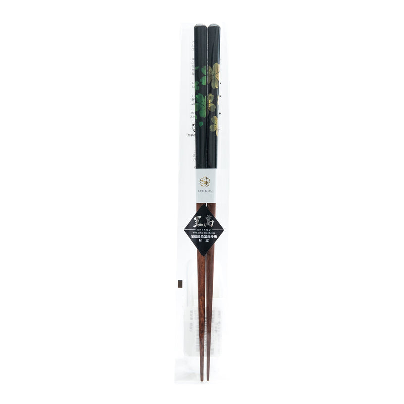 Chopsticks (Natural Wood/Dishwasher Safe/Cherry Blossom/23cm (1 Pair/Paire)/SMCol(s): Black)