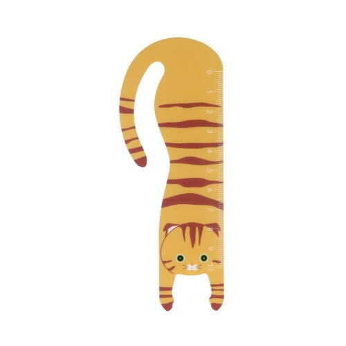 Velos Orange Cat Ruler: 10cm Bookmark