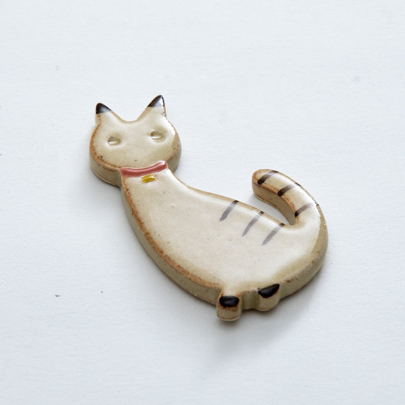 Chopstick Rest (Tabby Cat/2.8x5.5cm/SMCol(s): Beige)