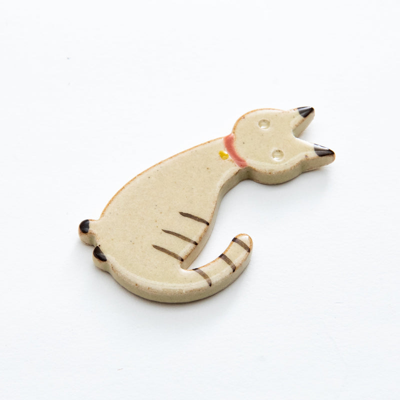 Chopstick Rest (Tabby Cat/2.8x5.5cm/SMCol(s): Beige)