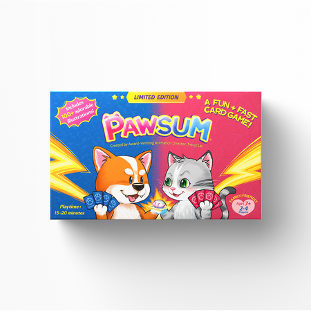 PAWSUM 1 Set Cats and Dogs Playing Cards For Traiding Card Game