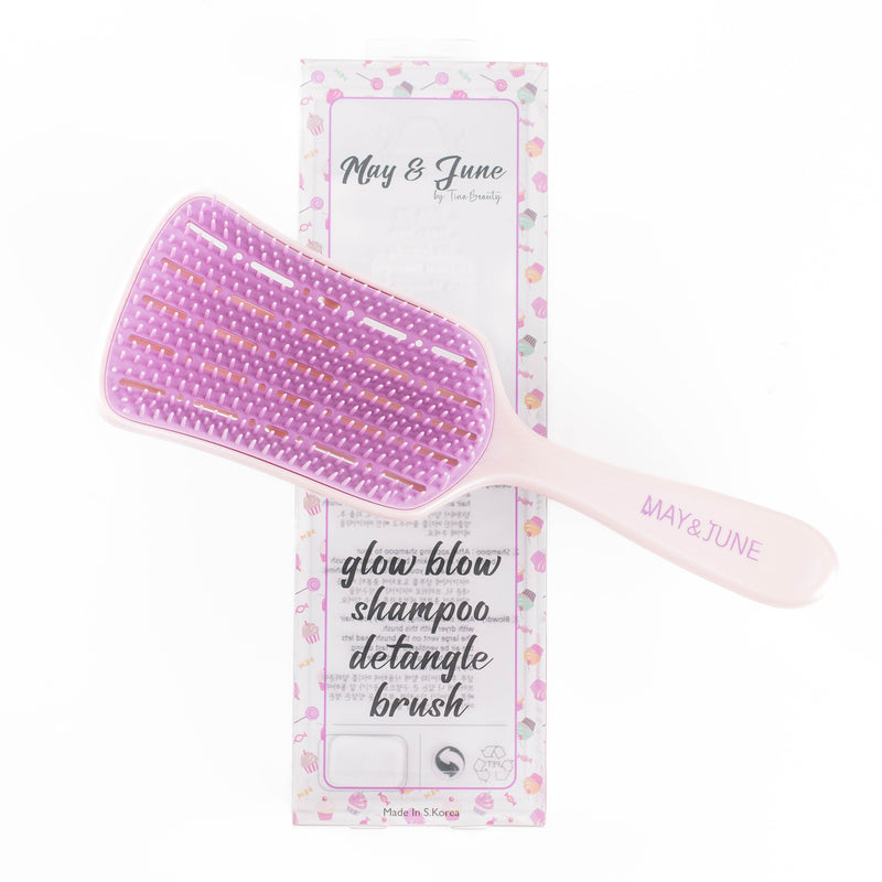 Tina Beauty May & June Glow Blow Shampoo Detangle Hair Brush