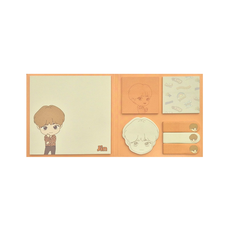 TinyTAN Memo Pad Set_Dynamite_Jin 