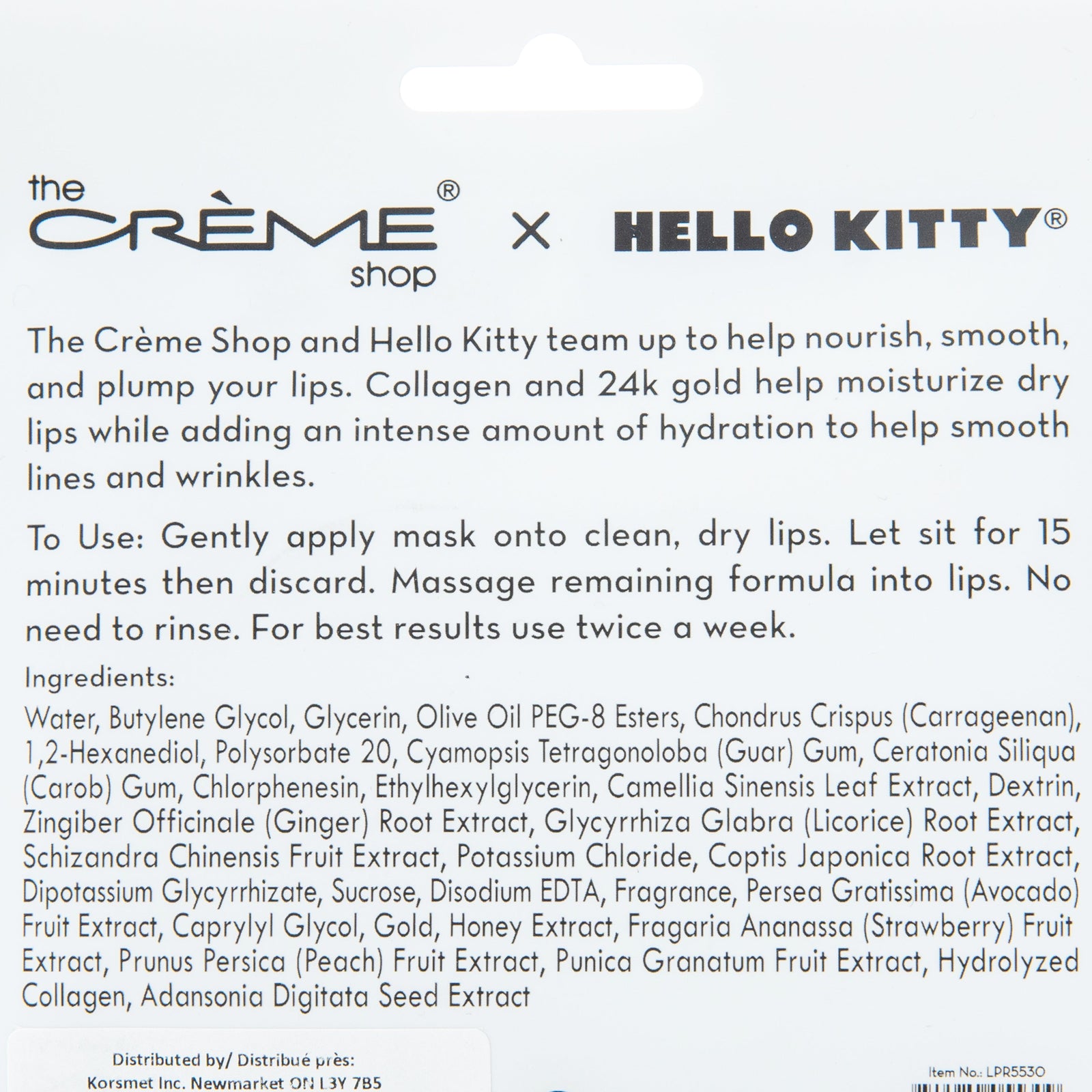 The Crème Shop Hello Kitty Hydrogel Lip Patch Strawberry Flavored