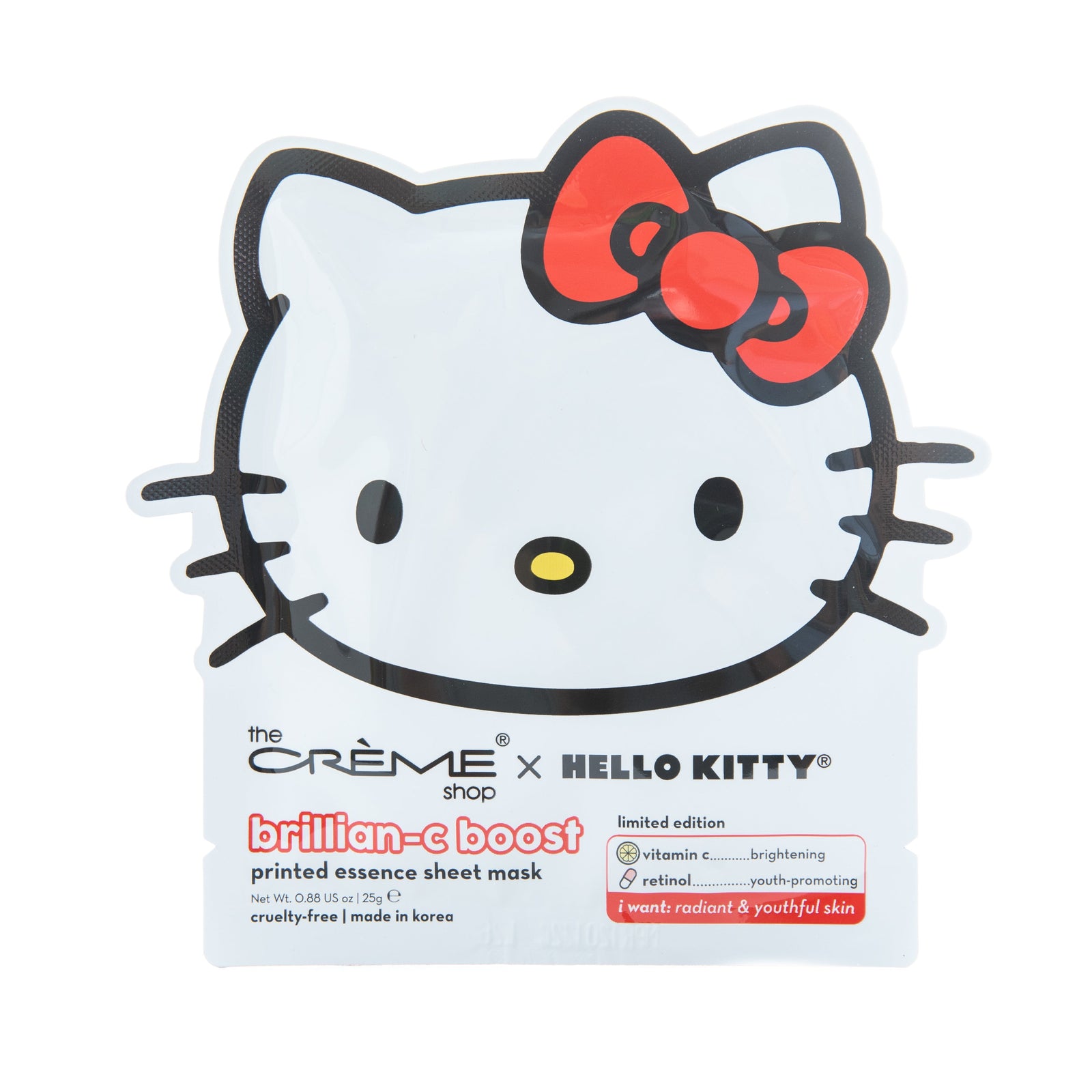 The Crème Shop Hello Kitty Brillian-c Boost Printed Essence Sheet Mask