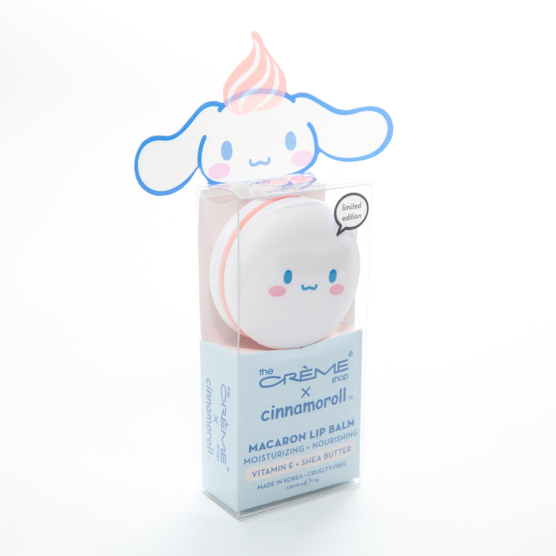 The Creme Shop Cinnamoroll Macaron Lip Balm Peach Mousse