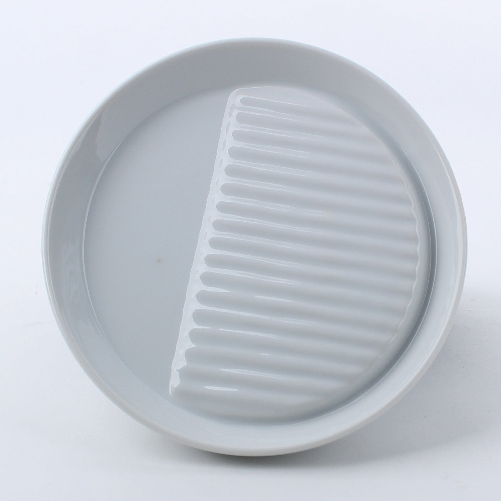 Lines Porcelain Salt Plate L d.14cm