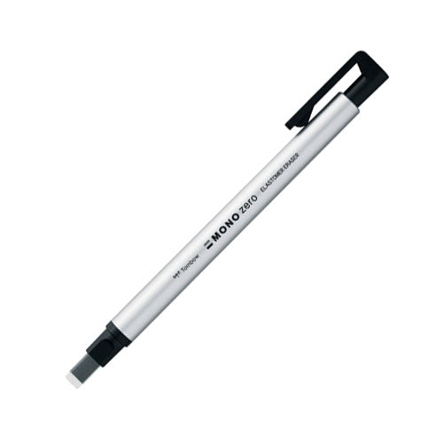 Tombow MONO Push Click Eraser (Silver)