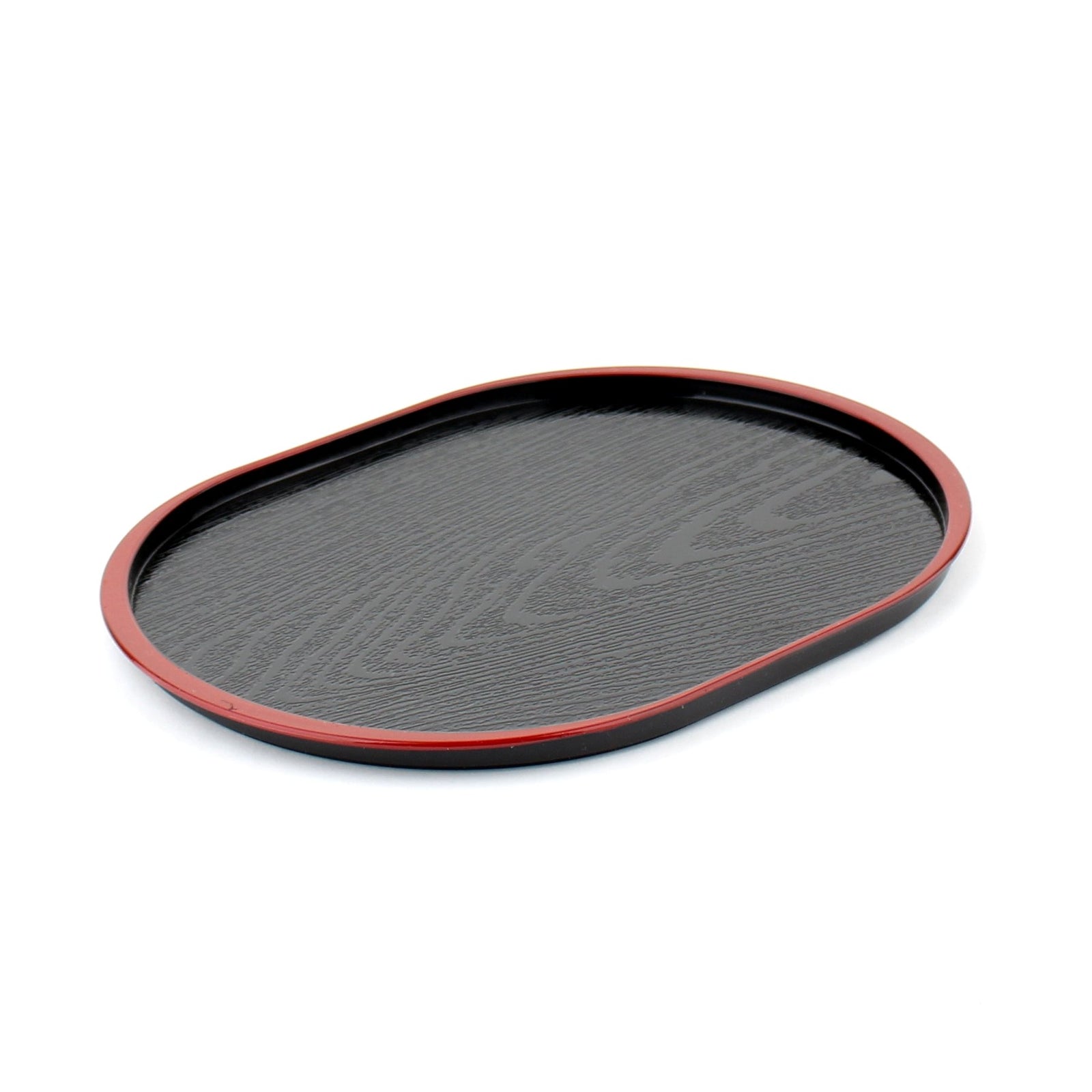 Black Lacquer Oval Tray - Individual Package