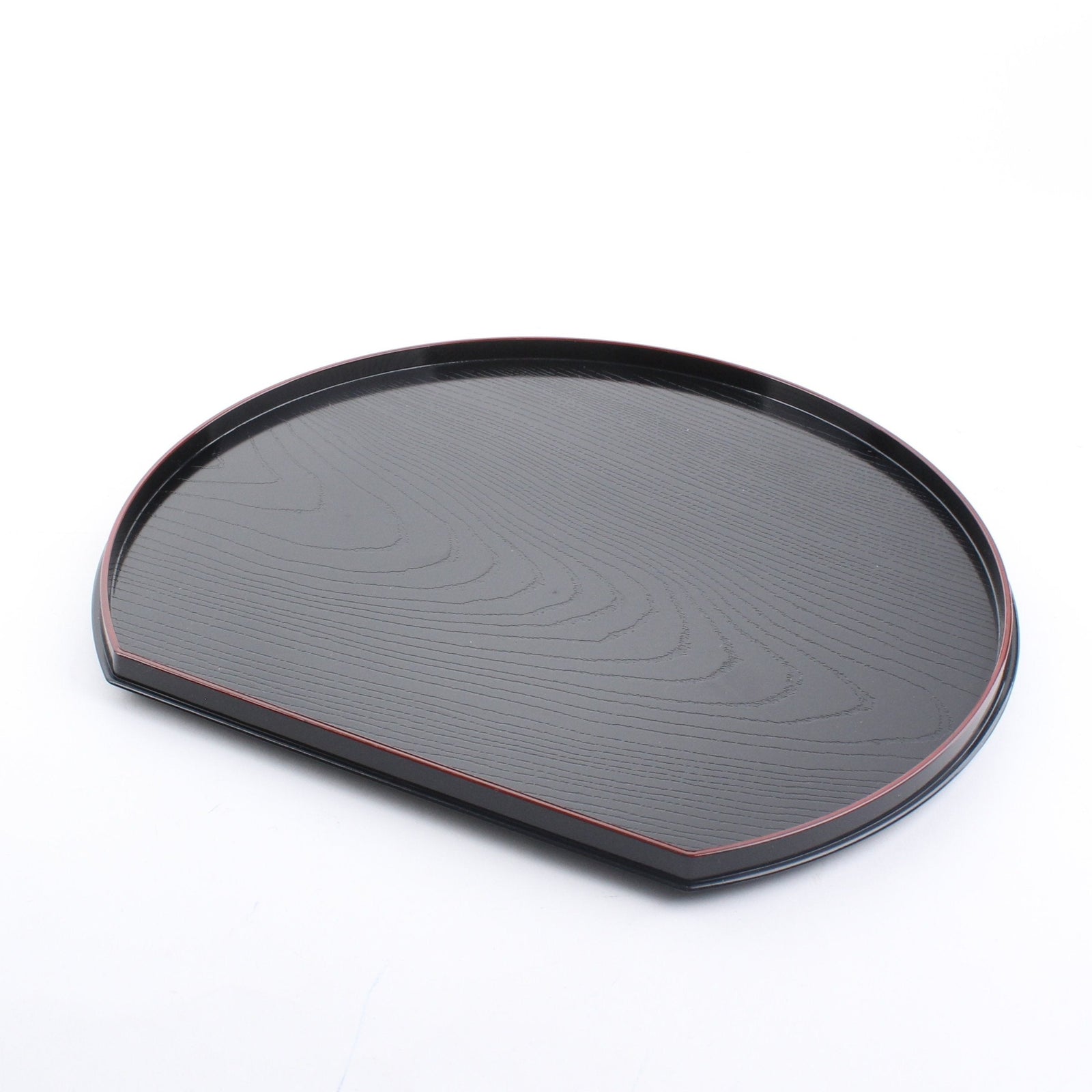 Black Lacquer Half Moon Tray - Individual Package